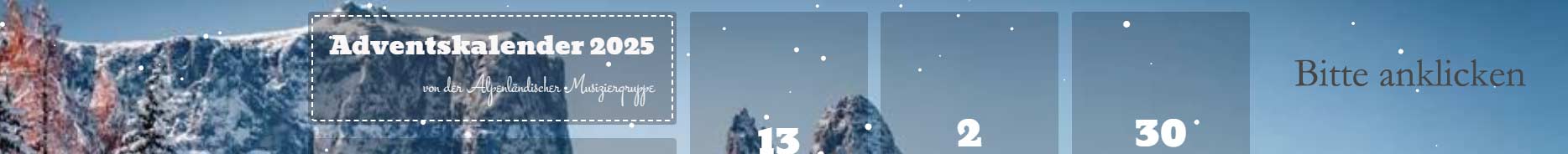 Adventskalender der Alpenländischen Musiziergruppe